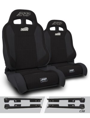 Jeep Wrangler JKU Reclining Suspension Seat - PRP Seats - EnduroTrek - Black - `07-`18 Jeep Wrangler JKU Reclining Suspension Seat - PRP Seats - EnduroTrek - Black - `07-`18